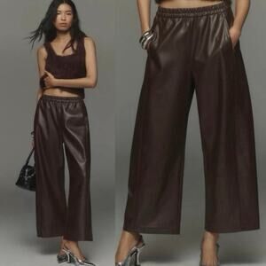 Anthropologie The Izzie Relaxed Pull-On Barrel Pants: Vegan Edition